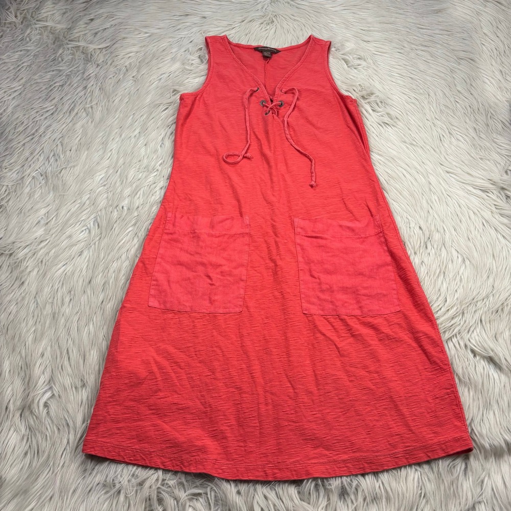Tommy Bahama Women's XS Hot Red V-Neck Sleeveless Shift Dress Resort Vacation